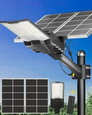 Productafbeelding van Straatlantaarn op zonne-energie voor buiten, buitenlamp op zonne-energie met bewegingsmelder, L