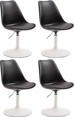 Produktbild von 4er Set Esszimmerstühle Maverick W Kunststoff schwarz