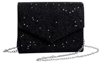 Produktbild von Damen Clutch Abendtasche aus Kunstleder mit Kette für Hochzeit und Party