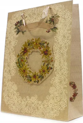 Produktbild von Weihnachts-Geschenktüte 26x32cm - Festliche Tragetasche für Geschenke - Zufallsmotiv