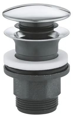 Produktbild von GROHE Ablaufgarnitur 40824, mit Druckstopfen, chrom