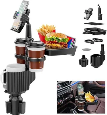 Produktbild von Famanu 6-in-1 Auto-Organizer mit Telefonhalter - Schwarz