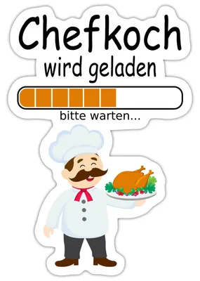 Produktbild von Spreadshirt Chefkoch Wird Geladen Sticker Aufkleber, 10 x 10 cm, Mattweiß