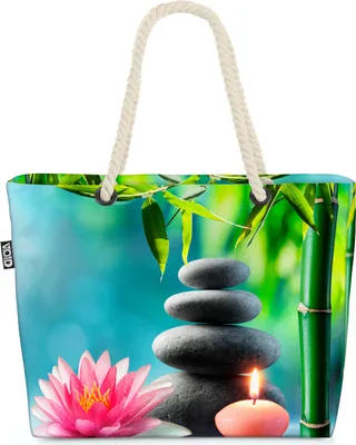 Produktbild von VOID Spa Entspannung Therapie Strandtasche Shopper 58x38x16cm 23L XXL Einkaufstasche Tasche Reisetasche Beach Bag