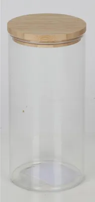 Produktbild von Vorratsglas 1750ml mit Bambusdeckel | Großes Glas für Lebensmittelaufbewahrung | Nachhaltiges Aufbewahrungsglas mit dichtem Bambusverschluss