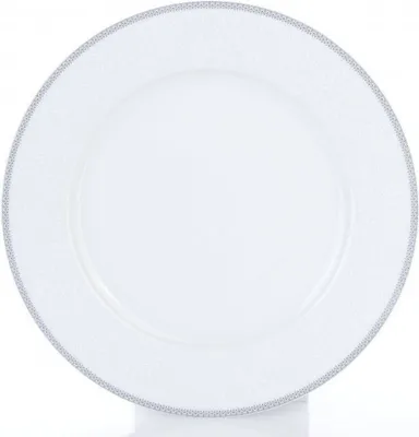 Obrázek produktu pro Thun 1794 Opal, talíř mělký, 27, porcelán, bílá krajka, šedý lem, Thun