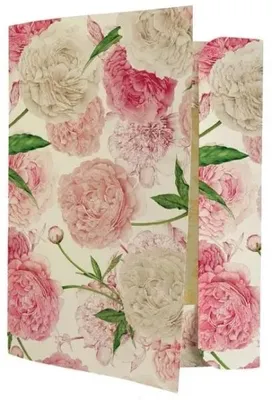 Image de Classeur pour documents, motif pivoines - Tassotti
