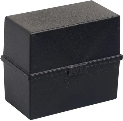 Produktbild von Karteikasten A5 quer Office schwarz Packung mit 14 Stück