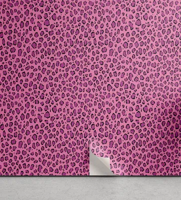 Produktbild von ABAKUHAUS Safari abziehbare & klebbare Tapete für Zuhause, Leopard-Haut-Spots Pattern, selbstklebendes Wohnzimmer Küchenakzent, 33 cm x 90 cm, Pink Baby Pink