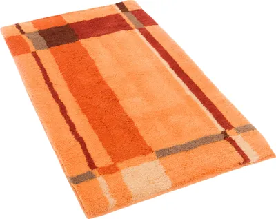 Produktbild von Pacific Badteppich Bonaire Terrakotta Bordüre, Größe:55x55 cm WC-Vorleger mit Ausschnitt