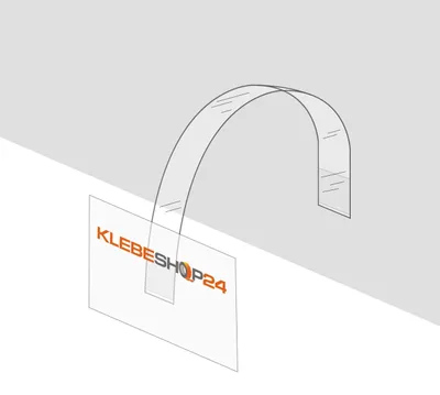 Regalwobbler rechteckig, transparent, 15x150 mm, 100 Stück