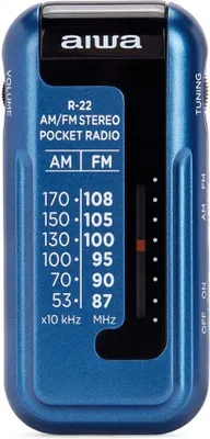 Produktbild von Aiwa R-22BL, Persönlich, Analog, AM, FM, Analog, 3,5 mm, Blau