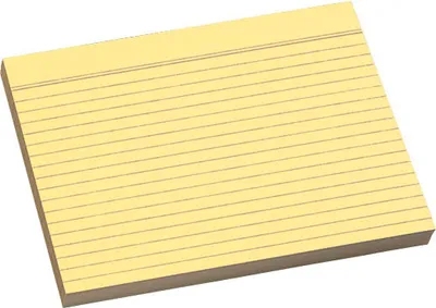 Produktbild von Karteikarten DIN A4 gelb liniert, 100 St.
