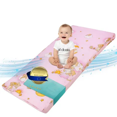 Produktbild von Kindermatratze | klappbare Kindermatratze | Kinder Rollmatratze | Reisebett-Schaumstoffmatratze 70x140 | Kinderbettmatratze mit Mikrofaserbezug
