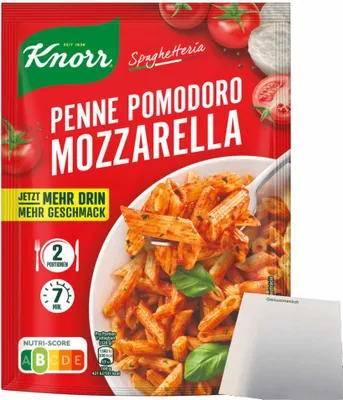 Produktbild von Knorr Penne Pomodoro Mozzarella (181g Packung) + usy Block