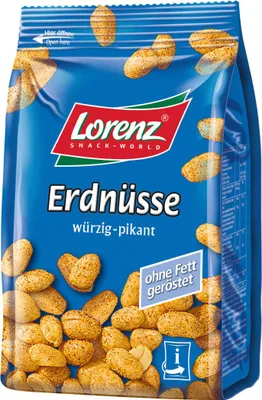 Obrázok produktu pre Lorenz arašidy pikantnej chuti a pražené bez tuku 150g