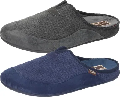 Produktbild von Manitu 220257 Schuhe Herren Hausschuhe Pantoffeln Clogs, Größe:41 EU, Farbe:Blau