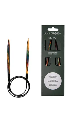 Produktbild von Lana Grossa Rundstricknadel Design-Holz 80-7.0 | Multicolor