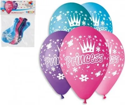 Obrázok produktu pre Balónik / Balóniky nafukovacie princezné 12'' priemer 30cm 5ks vo vrecku