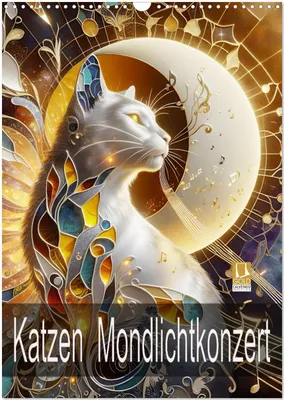 Produktbild von Katzen Mondlichtkonzert (Wandkalender 2026 DIN A3 hoch), CALVENDO Monatskalender