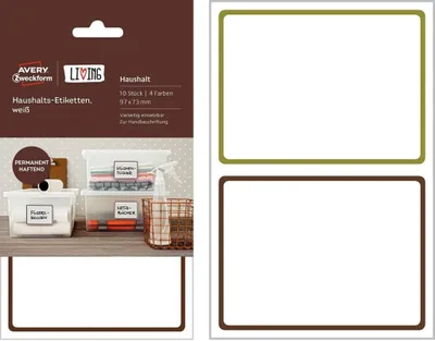 Zdjęcie produktu dla Avery 62009, Biały, Prostokąt, Papier, 2 szt., 2 ark., 97 mm