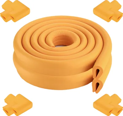 Obrázek produktu pro 2x 2M ochrana dětských hran ve tvaru U + 8 rohů, ochrana dětských hran z pěny, samolepicí, ochrana hran stolu, ochrana dětí, ochrana proti nárazu