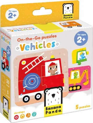 Obrázek produktu pro Banánová panda na cestách Puzzle vozidla 2+