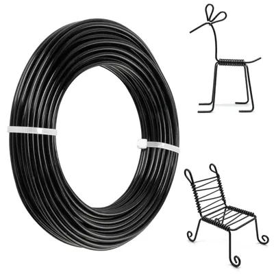 Basteldraht 3 mm x 15 m, Aluminium, schwarz, flexibel