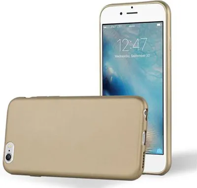 Produktbild von Cadorabo Schutzhülle für Apple iPhone 6 / 6S Hülle in Gold Handyhülle TPU Silikon Etui Cover Case