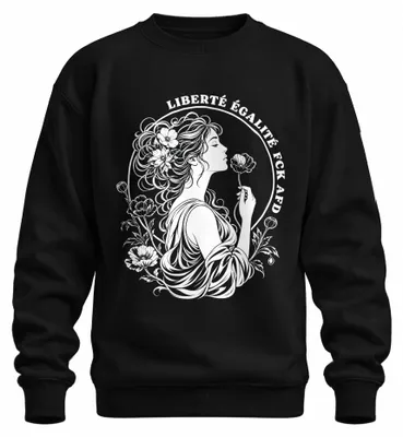Imagen del producto de Sudadera con estampado "Liberté Égalité", sarcástica, color , talla M