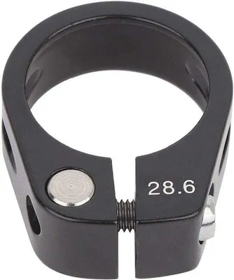 Productafbeelding van Zadelklem met 28,6 mm diameter - lichtgewicht aluminium - geschikt voor mountainbike en racefiets