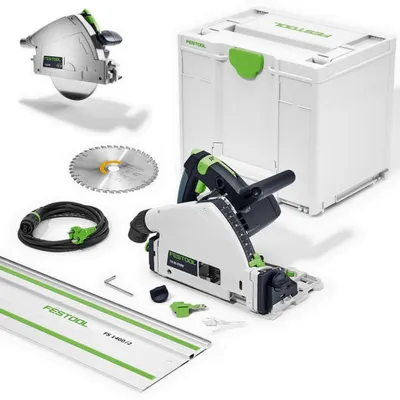 Produktbild von Festool Tauchsäge TS 55 FEBQ Plus FS 577010 + Führungsschiene + Pizzaschneider