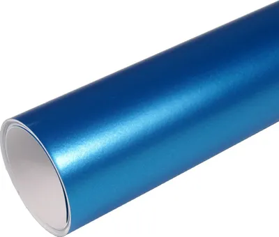 Produktbild von (14,8€/m²) Rapid Teck® Premium Color Shift Satin Blue Frosty Autofolie 152 cm Breite Laufmeterware selbstklebende Folie mit Luftkanälen Auto Folie Farbwechsel Folie