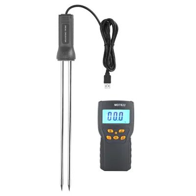 Image de Humidimètre à sonde longue, humidimètre numérique pour céréales, blé, riz et maïs