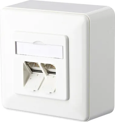 Produktbild von METZ CONNECT E-DAT C6A 2 Port AP, reinweiß