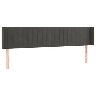 Produktbild von vidaXL Kopfteil mit Ohren Dunkelgrau 203x16x78/88 cm Samt