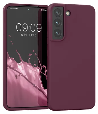 Produktbild von kwmobile Handyhülle für Samsung Galaxy S22 Hülle - TPU Case - Kabelloses Laden - Schutzhülle Cover in Bordeaux Violett