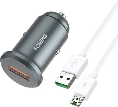 Produktbild von Foneng C15 Autoladegerät, 4A, mit Micro-USB-Kabel, schwarz