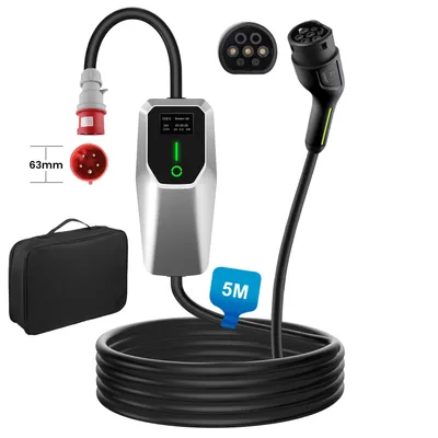 Produktbild von 5M 22KW 3-Phasig 63mm E-Auto Ladekabel Ladegerät Elektroauto Typ 2 6-32A 5M allgemein