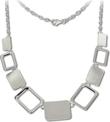 Produktbild von SilberDream Kette Collier für Damen Square 45cm Sterling Silber matt SDK411