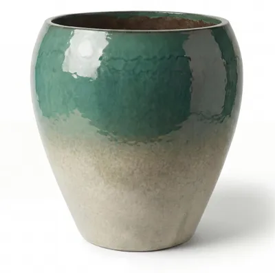 Zdjęcie produktu dla Doniczka ceramiczna Provencelia LAFONTAINE Niebieskozielony, Ø52 cm x H52 cm, mrozoodporna