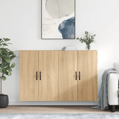 Produktbild von vidaXL Wandschränke 2 Stk. Sonoma-Eiche Holzwerkstoff