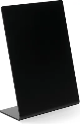 Produktbild von Magnetoplan SSPA5142 Tischaufsteller schwarz, kreidebeschreibbar, schräg A5 Hochformat