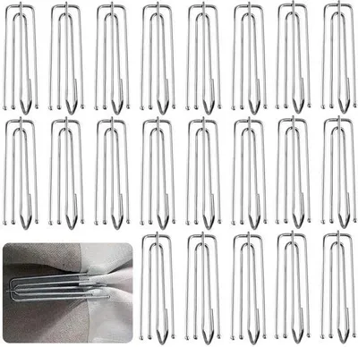 Produktbild von 30 Edelstahl Vorhanghaken, Metall, zum Aufhängen, Falthaken