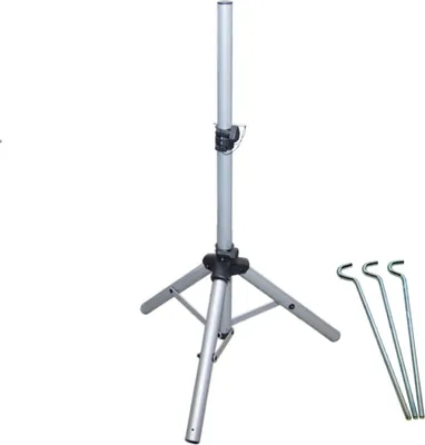 Produktbild von PremiumX Dreibein Stativ Aluminium Silber Tripod Ständer 3x Heringe