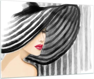 Produktbild von Bilder auf glas - frau stil mode - 100x70cm - Glasbilder - Wandbilder - Kunstdruck - zum Aufhängen bereit - Wanddekoration aus Glas - Glas Bilder - Wandbild auf Glas - Einteilig - GAA100x70-3926