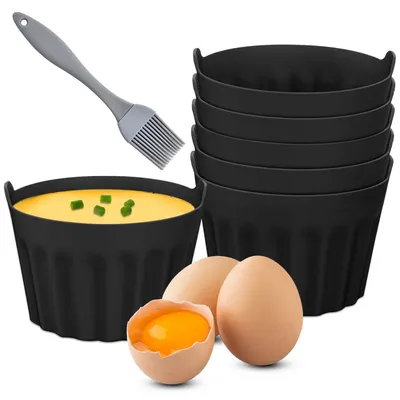Produktbild von Silikonform Eierform für Heißluftfritteuse 6er-Set 8 cm, Muffinförmchen