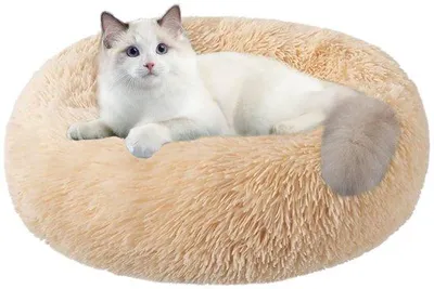 Produktbild von Wasbares Rundbett für Hunde und Katzen, 60 cm, Antirutschboden