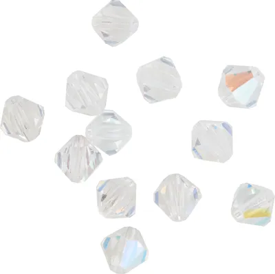 Produktbild von PRACHT Glasschliffglitzerperlen 6 mm 12 Stück Kristallperlen Bastelperlen
