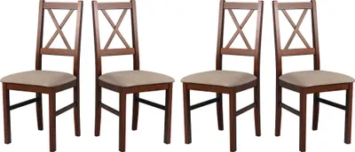 Produktbild von Esszimmerstuhl Set 4x "Nilo 10", nussbaum, inari 23